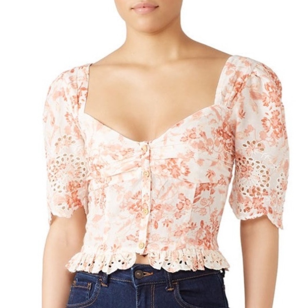 NWOT Saylor Janiya Top in Pink Multi Size S